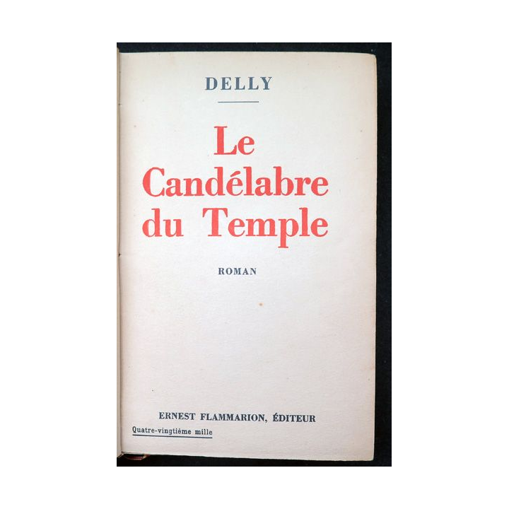 Le candélabre du temple de Delly 1931 demi cuir