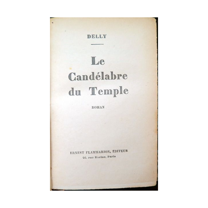 Le candélabre du temple de Delly 1931 demi cuir