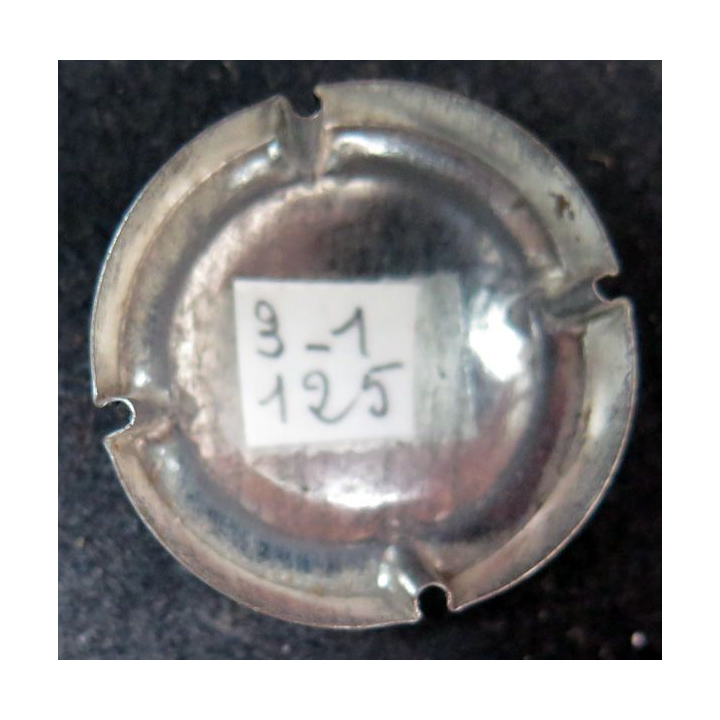 Capsule Muselet de bouteille de champagne DEPIT Didier n° 1 vert foncé et blanc