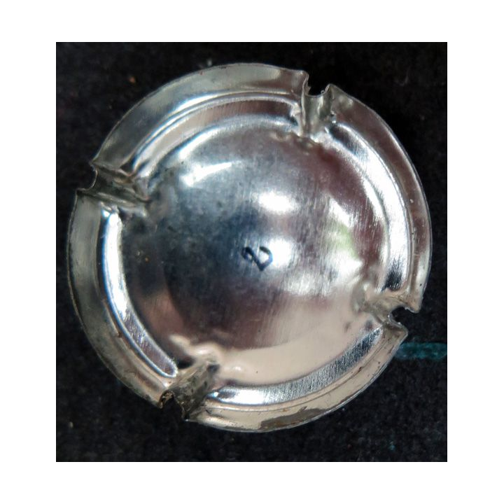 Capsule Muselet de bouteille de champagne FRESNE René n° 1 Blanc, Noir et or