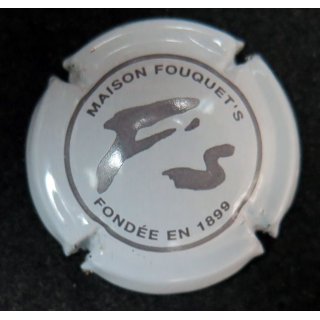 Capsule Muselet de bouteille de champagne MAISON FOUQUET'S n° 2 Blanc et gris