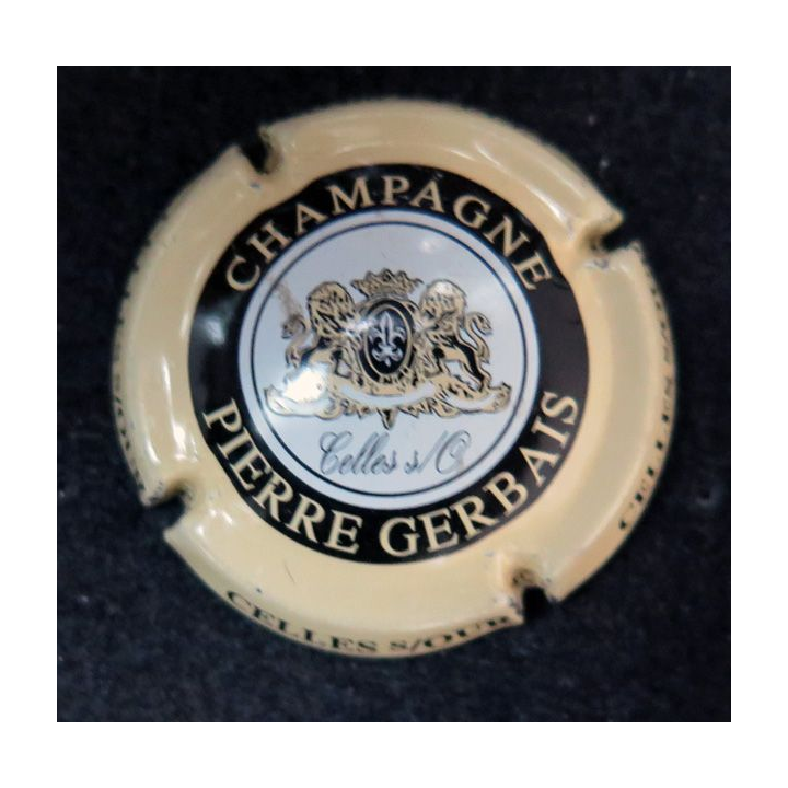 Capsule Muselet de bouteille de champagne GERBAIS Pierre n° 5 contour crème