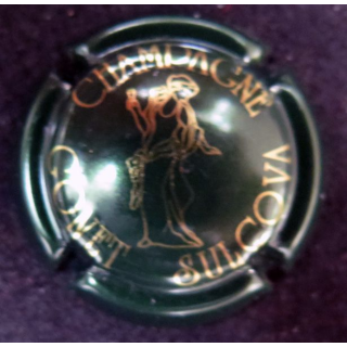 Capsule Muselet de bouteille de champagne GONET-SULCOVA n° 1 vert foncé et or