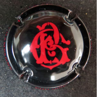 Capsule Muselet de bouteille de champagne GONET Philippe n° 11a noir et rouge