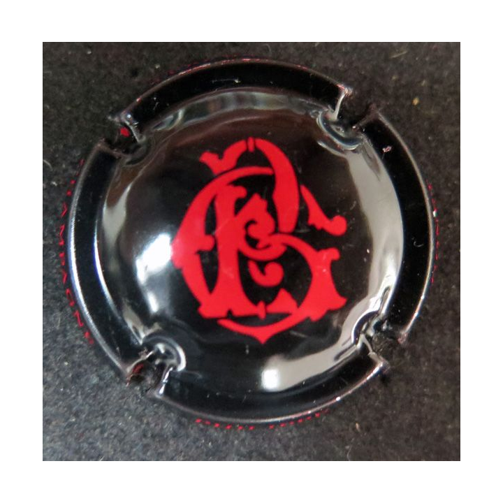 Capsule Muselet de bouteille de champagne GONET Philippe n° 11a noir et rouge