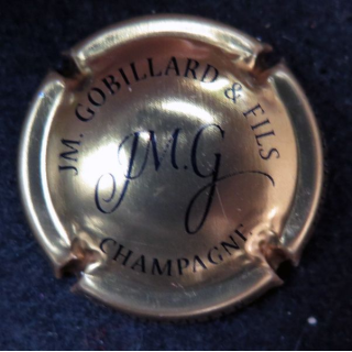 Capsule Muselet de bouteille de champagne JM Gobillard & Fils n° 29a Or et noir