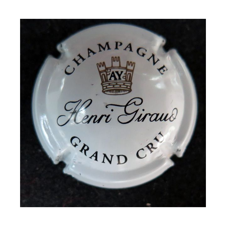 Capsule Muselet de bouteille de champagne GIRAUD Henri n° 5 Blanc et noir