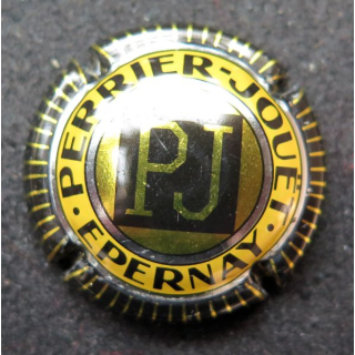 Capsule Muselet de bouteille de champagne PERRIER-JOUET n° 52 Jaune, Or et noir