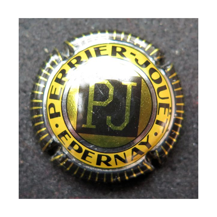 Capsule Muselet de bouteille de champagne PERRIER-JOUET n° 52 Jaune, Or et noir