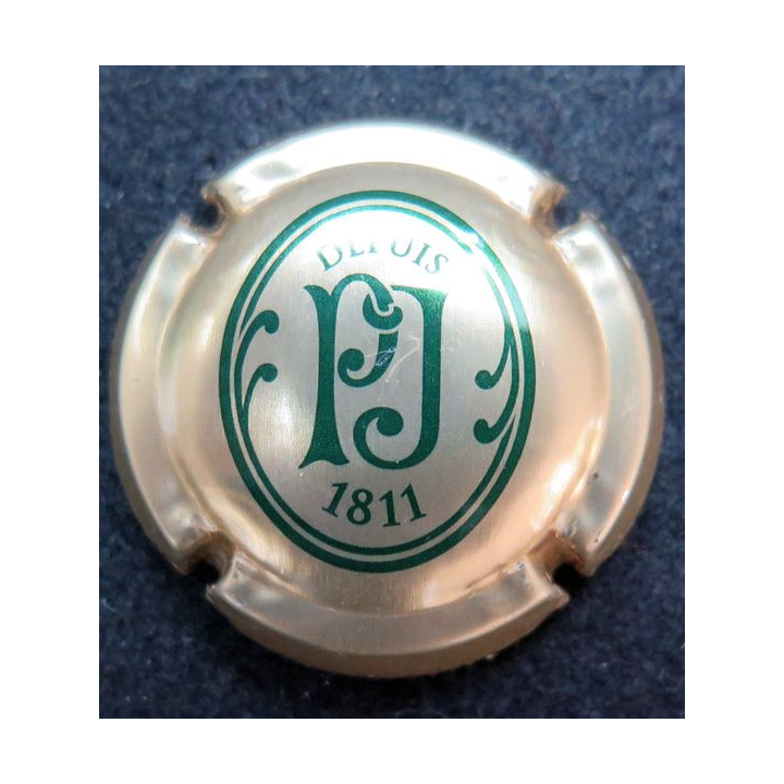 Capsule Muselet de bouteille de champagne PERRIER-JOUET n° 75 Vert foncé et Or