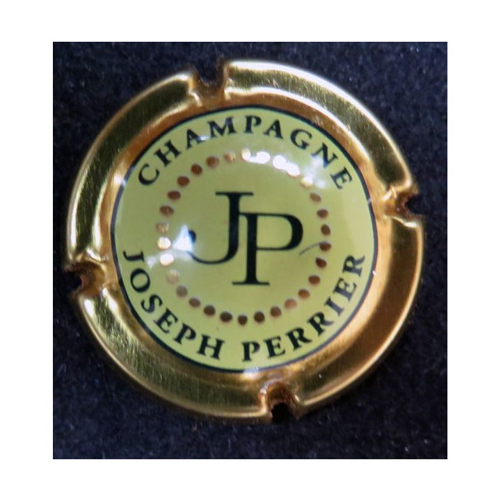 Capsule Muselet de bouteille de champagne JOSEPH PERRIER n° 80 jaune, contour or