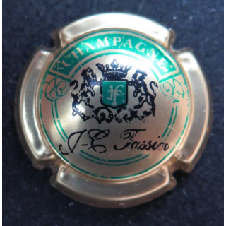 Capsule Muselet de bouteille de champagne TASSIN J. C. n° 1 Or et vert