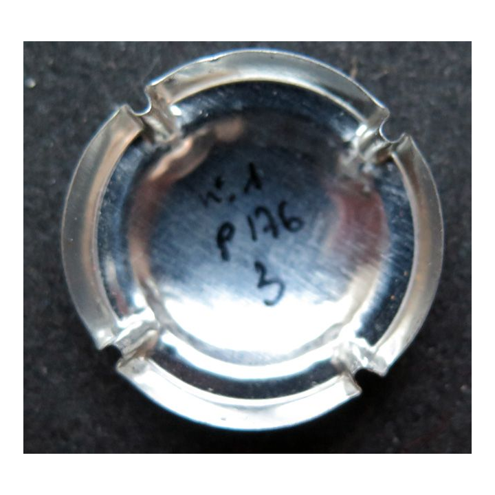 Capsule Muselet de bouteille de champagne FRANQUET-LEBRUN n° 1 Noir et Or strié