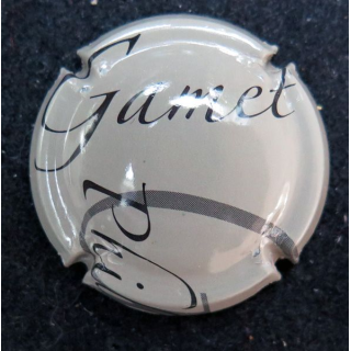 Capsule Muselet de bouteille de champagne GAMET Philippe n° 8 crème sans écusson