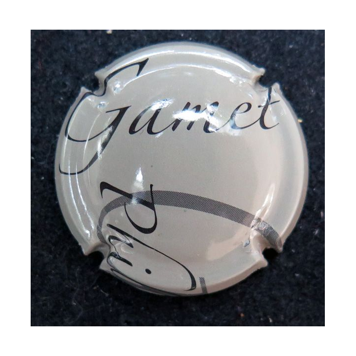 Capsule Muselet de bouteille de champagne GAMET Philippe n° 8 crème sans écusson