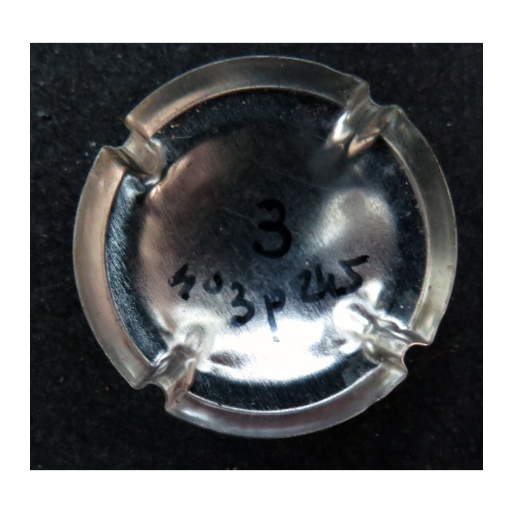 Capsule Muselet de bouteille de champagne LOCRET-LACHAUD n° 3  Crème et Bleu