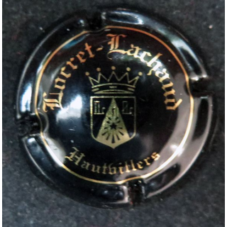 Capsule Muselet de bouteille de champagne LOCRET-LACHAUD n° 1 Noir et Or