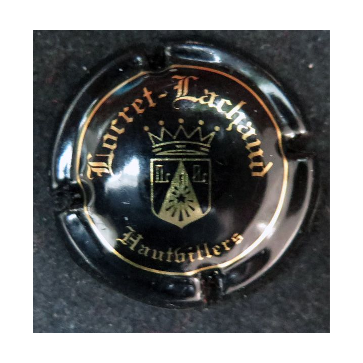 Capsule Muselet de bouteille de champagne LOCRET-LACHAUD n° 1 Noir et Or