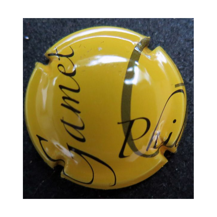 Capsule Muselet de bouteille de champagne GAMET philippe n° 14 jaune sans écusson