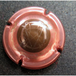 Capsule Muselet de bouteille de champagne Vve OLIVIER et Fils n° 15 marron contour cuivre
