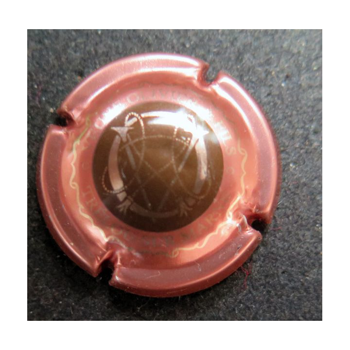Capsule Muselet de bouteille de champagne Vve OLIVIER et Fils n° 15 marron contour cuivre