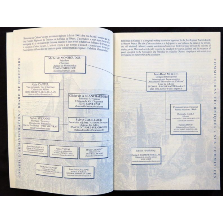 Bienvenue au château 2006 français-anglais de Michel de Monhodou aux éditions Aubin Imprimeur