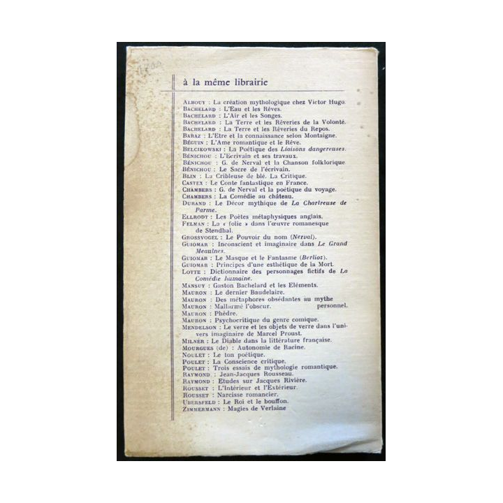 Le jeu suprême de Marie Maclean aux éditions Librairie José Corti 1973