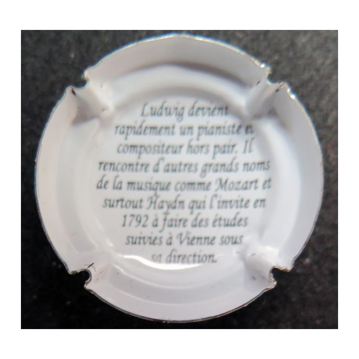 Capsule Muselet de bouteille de champagne 250° ans Ludwig Van Beethoven n° 1134b