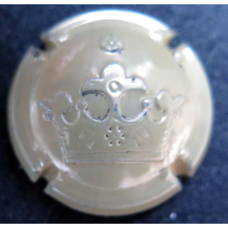 Capsule Muselet de bouteille de cidre fête des roi avec couronne beige dorée