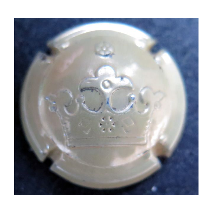 Capsule Muselet de bouteille de cidre fête des roi avec couronne beige dorée