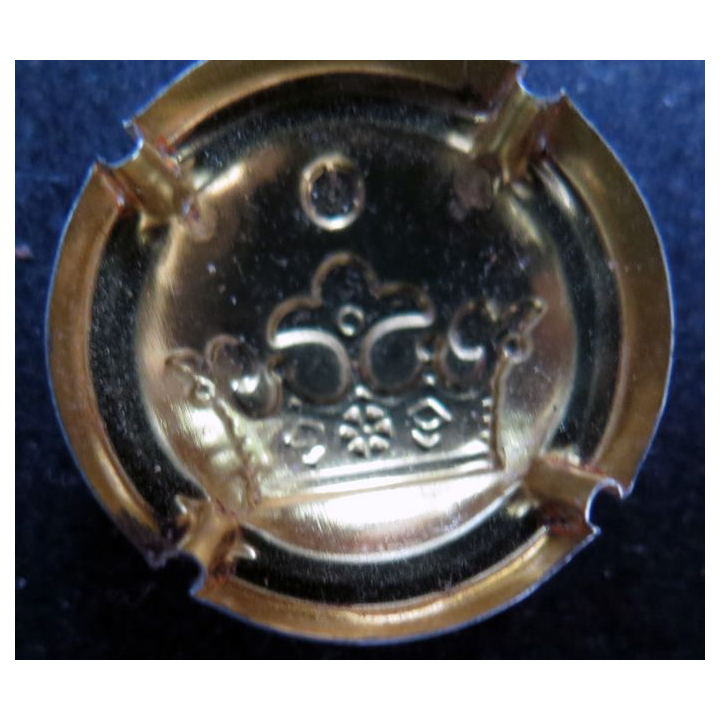 Capsule Muselet de bouteille de cidre fête des roi avec couronne beige dorée
