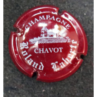 Capsule Muselet de bouteille de champagne LAHERTE Roland n° 3 Bordeaux foncé et crème