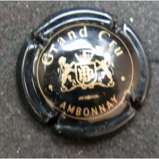 Capsule Muselet de bouteille de champagne BREMONT Bernard n° 9 Noir et Or