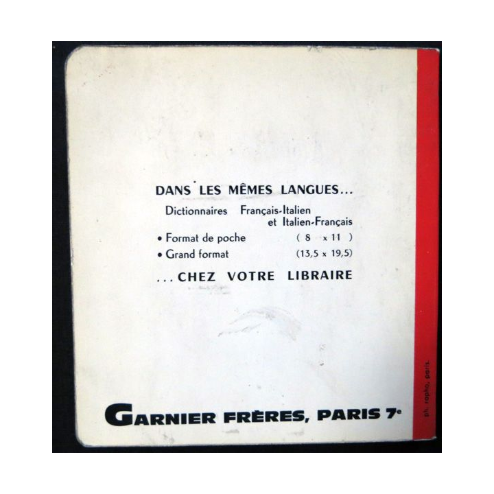 Guide de conversation Français-Italien avec la prononciation figurée de P. Rouède aux éditions Garnier Frères