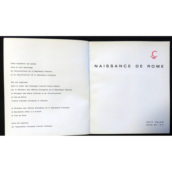 Naissance de Rome de Adeline Cacan de Bissy et Judith Petitaux éditions Musées nationaux - Petit Palais 1977