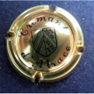 Capsule Muselet de CRÉMANT D'ALSACE n° 23 Or et noir