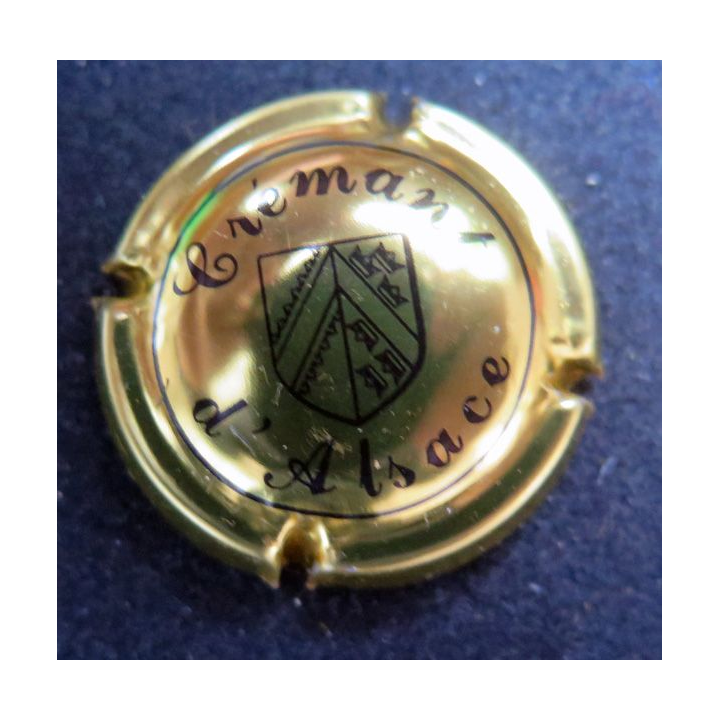 Capsule Muselet de CRÉMANT D'ALSACE n° 23 Or et noir