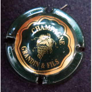Capsule Muselet de bouteille de Champagne GRANDIN et Fils n° 2 vert foncé
