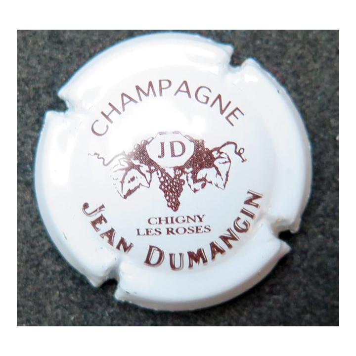 Capsule Muselet de bouteille de Champagne DUMANGIN Jean n° 1 crème et marron