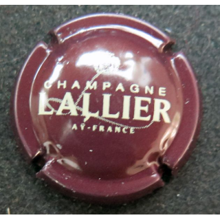 Capsule Muselet de bouteille de Champagne LALLIER n° 26 Prune foncé et crème