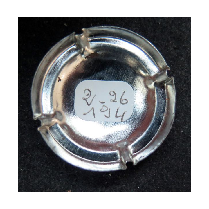 Capsule Muselet de bouteille de Champagne LALLIER n° 26 Prune foncé et crème