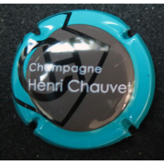 Capsule Muselet de bouteille de champagne CHAUVET Henri n° 17a ctr bleu turquoise