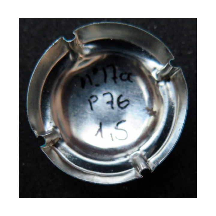 Capsule Muselet de bouteille de champagne CHAUVET Henri n° 17a ctr bleu turquoise
