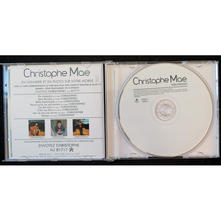 DISQUE CD : CHRISTOPHE MAÉ Mon Paradis