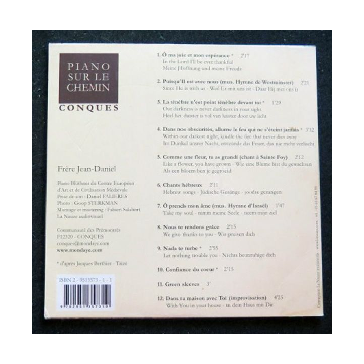 DISQUE CD Piano sur le chemin de Compostelle Conques