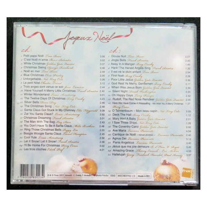DISQUE 2 CD Joyeux Noël 50 plus beaux titres sélecvtionnés par la FNAC