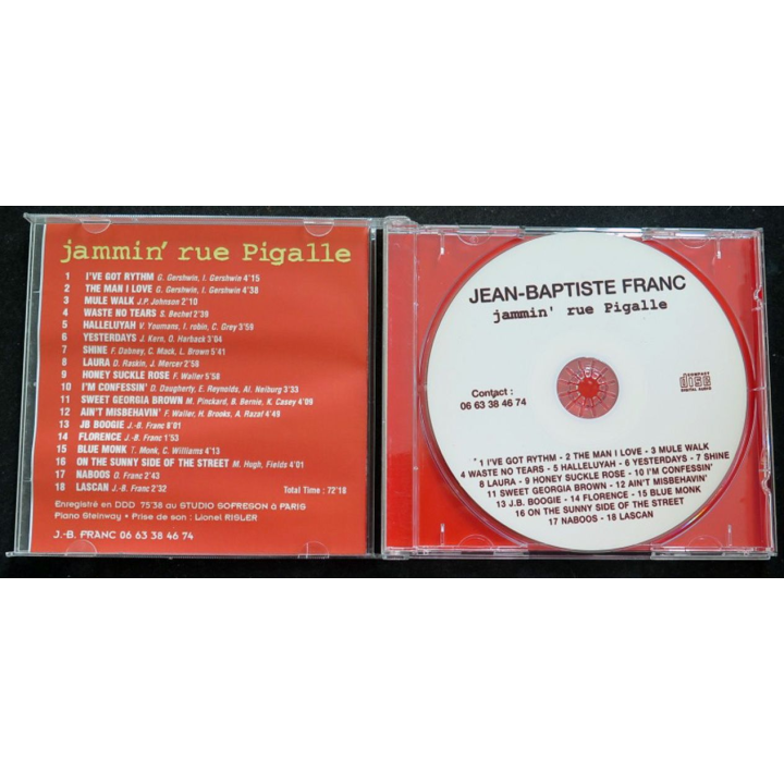 DISQUE CD Jean-Baptiste Franc Jammin' rue Pigalle