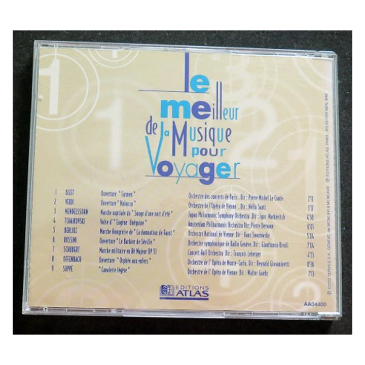 DISQUE CD Le meilleur de la musique pour voyager