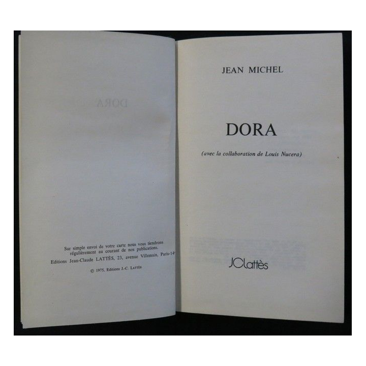 Dora de Jean Michel aux éditions JC Latès 1975