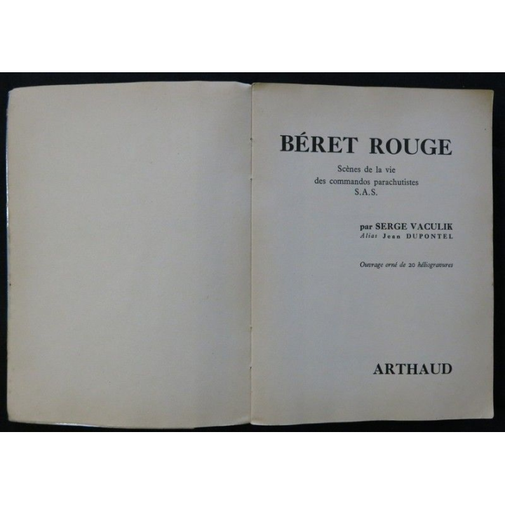Béret rouge de Serge Vaculick aux éditions Arthaud